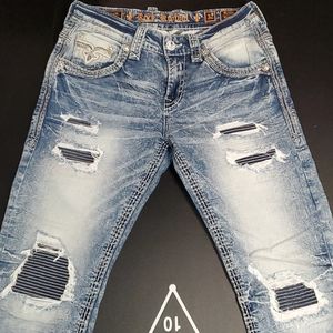 Mens Rock Revival Jeans